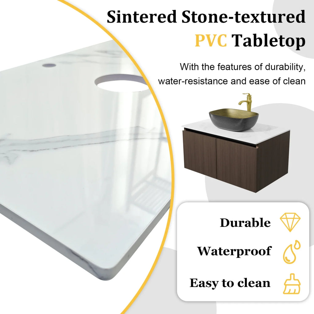 Floating Bathroom Vanity Sink Combo Wall Cabinet