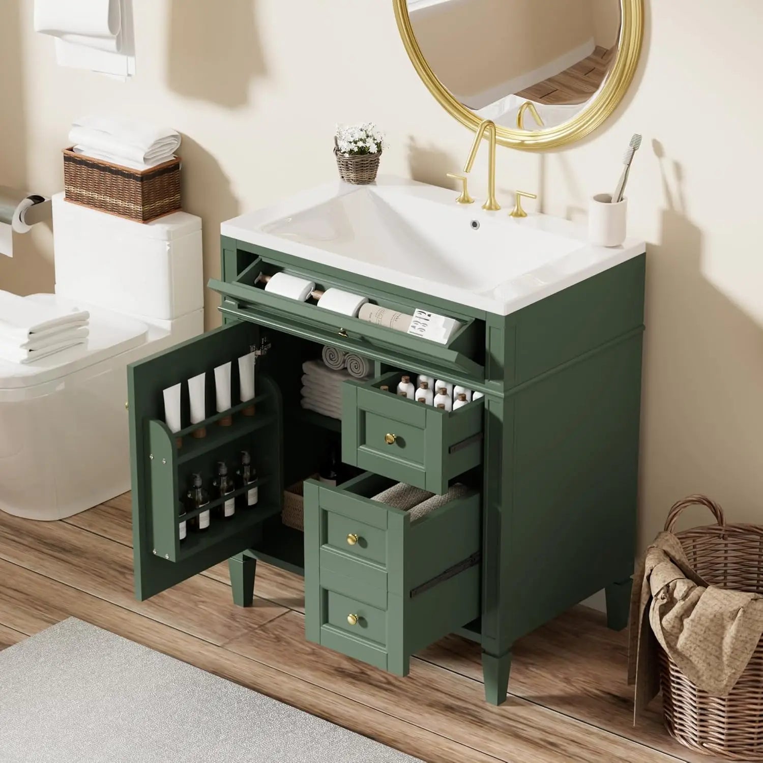 30" Bathroom Vanity with Sink,