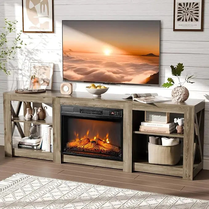 Fireplace TV Stand for up to 80 inch TVs,
