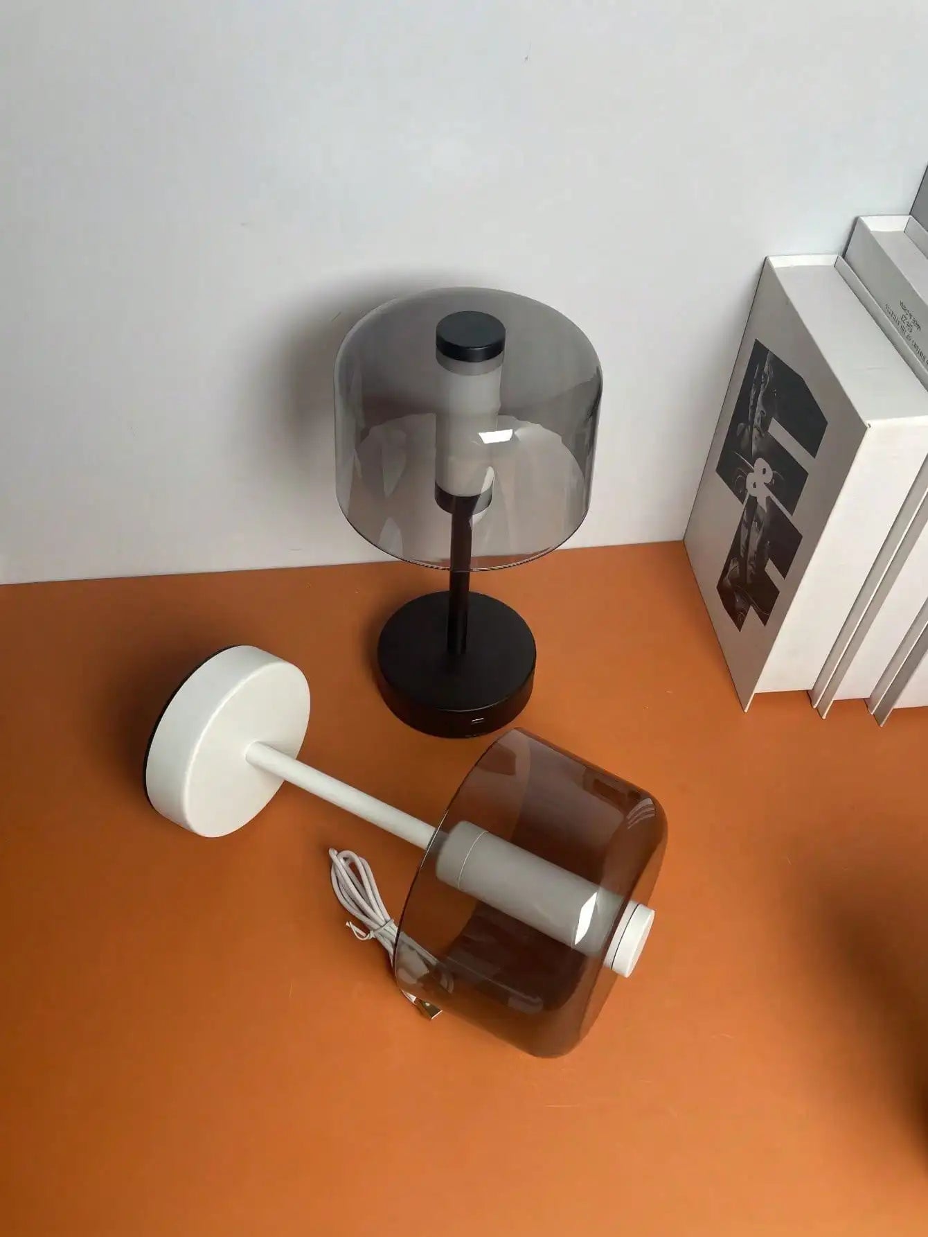 1PC Metal & Acrylic USB Rechargeable LED  3-Color Dimmable