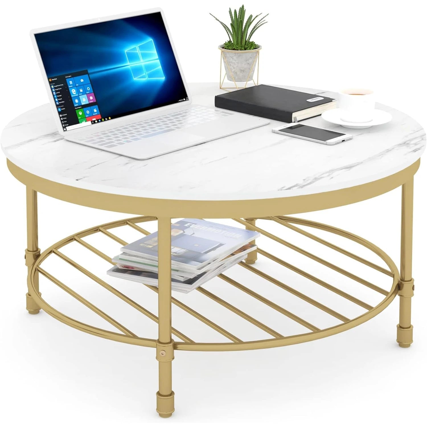 2-Tier Round Coffee Table