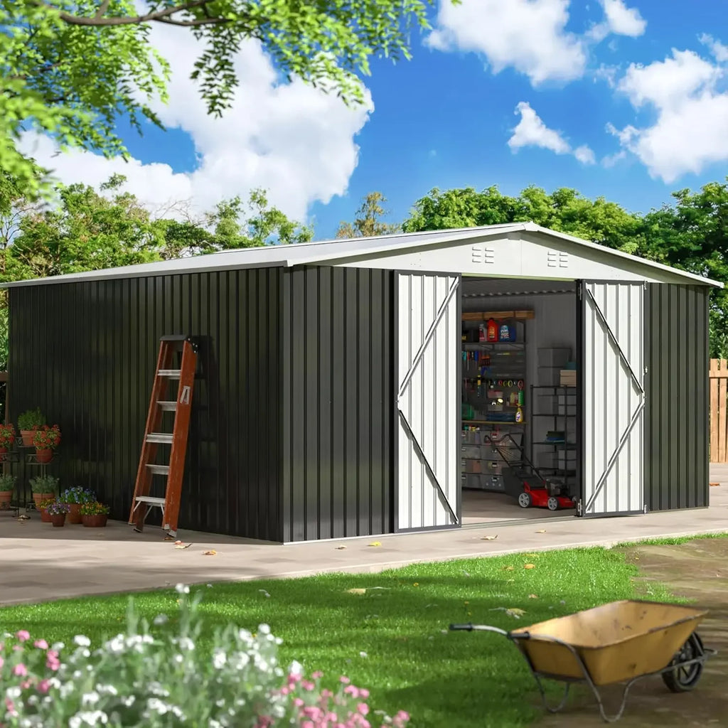 12x14 FT Outdoor Storage Shed, Garden Shed