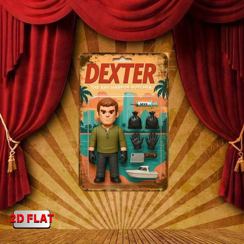 2D Flat, 1pc Dexter Action Figure with Accessories