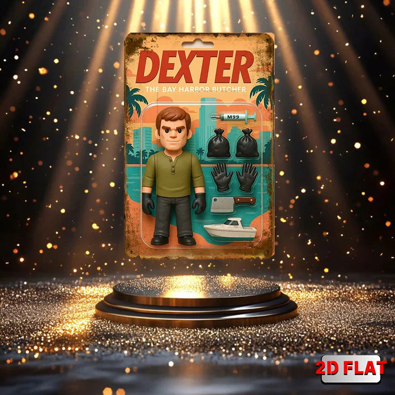 2D Flat, 1pc Dexter Action Figure with Accessories
