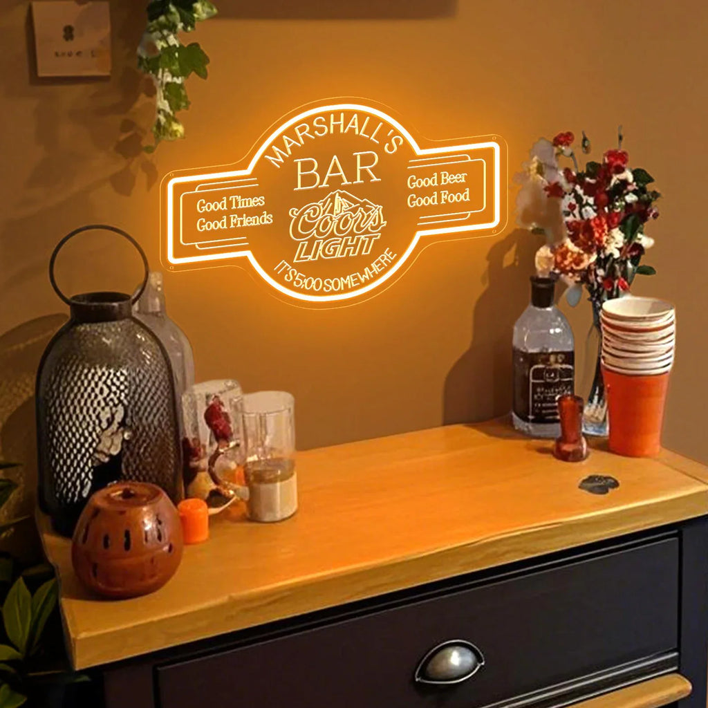 Custom Man Cave Beer Bar Sign, Neon