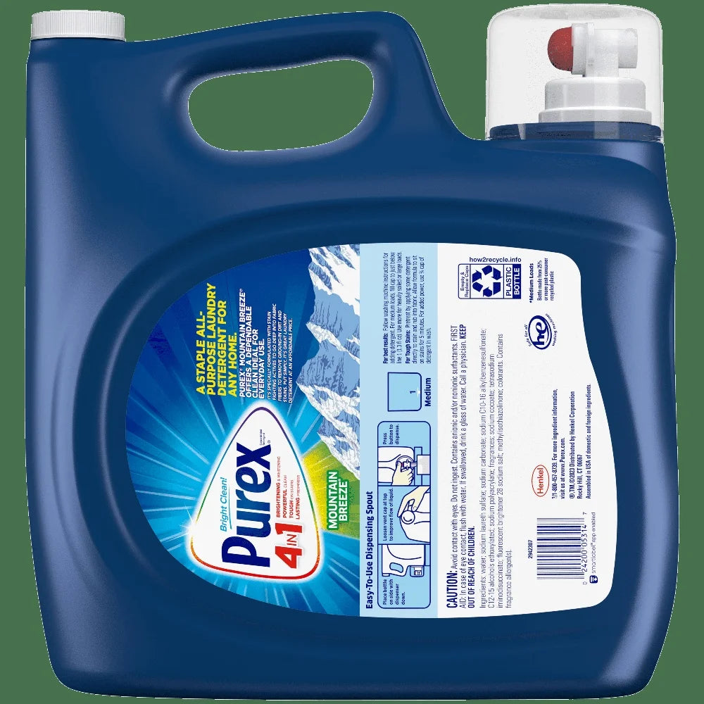 Liquid Laundry Detergent Mountain Breeze 250oz