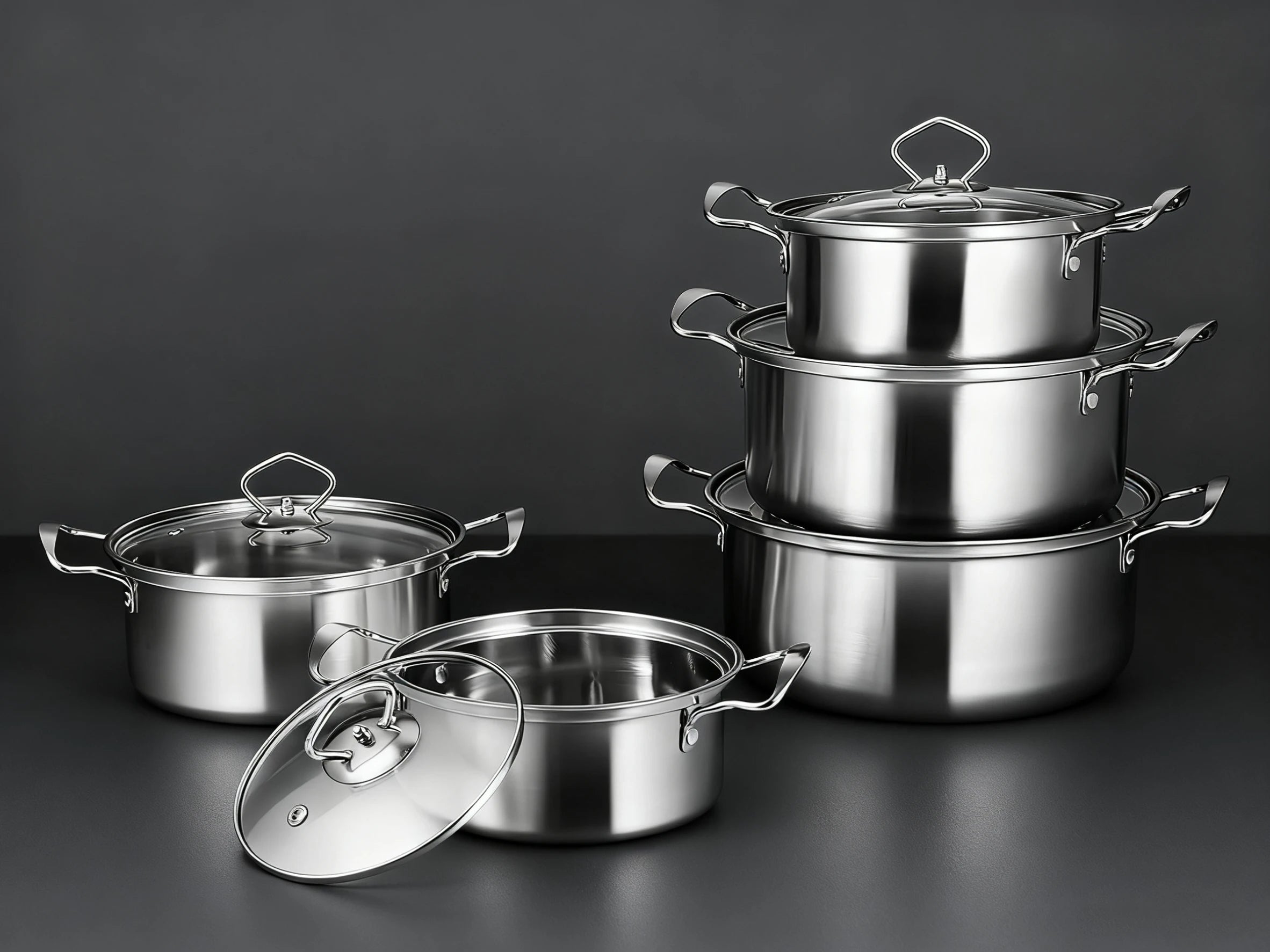 15-Piece Stainless Steel Cookware Set: Non-Stick