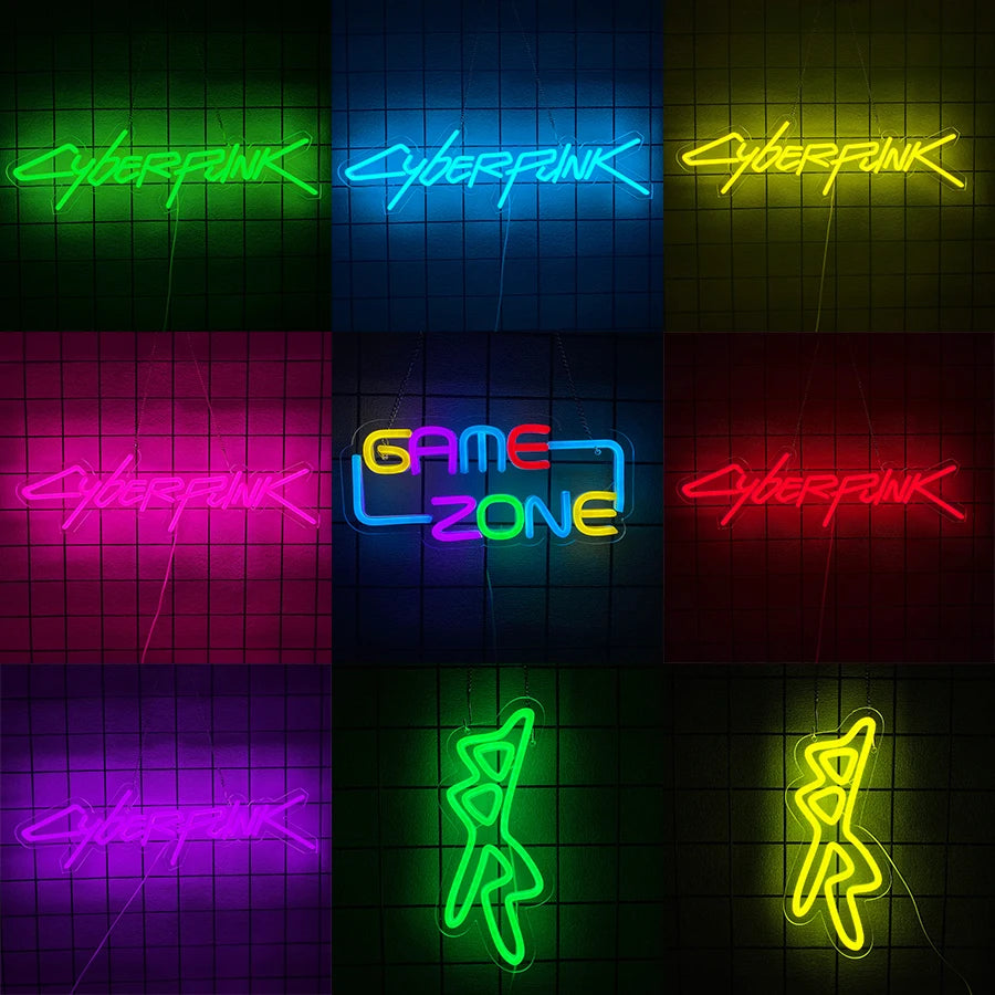 Cyberpunk Edge Runner Neon Sign for Game Zone