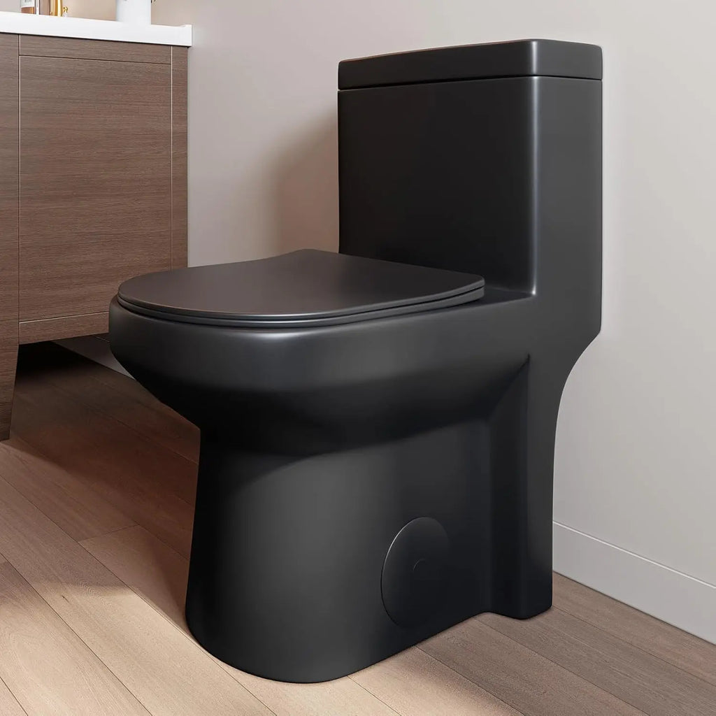 Compact One Piece Toilet for Bathroom, Space-Saving