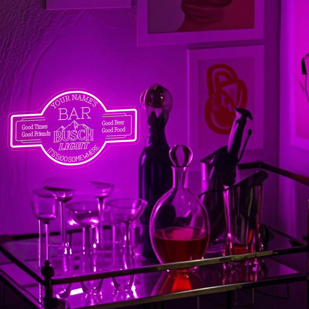 Custom Man Cave Beer Bar Sign, Neon