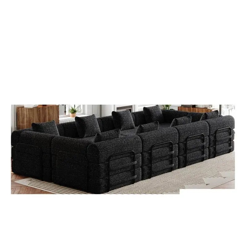 8-Seater Convertible Chenille Sofa Bed
