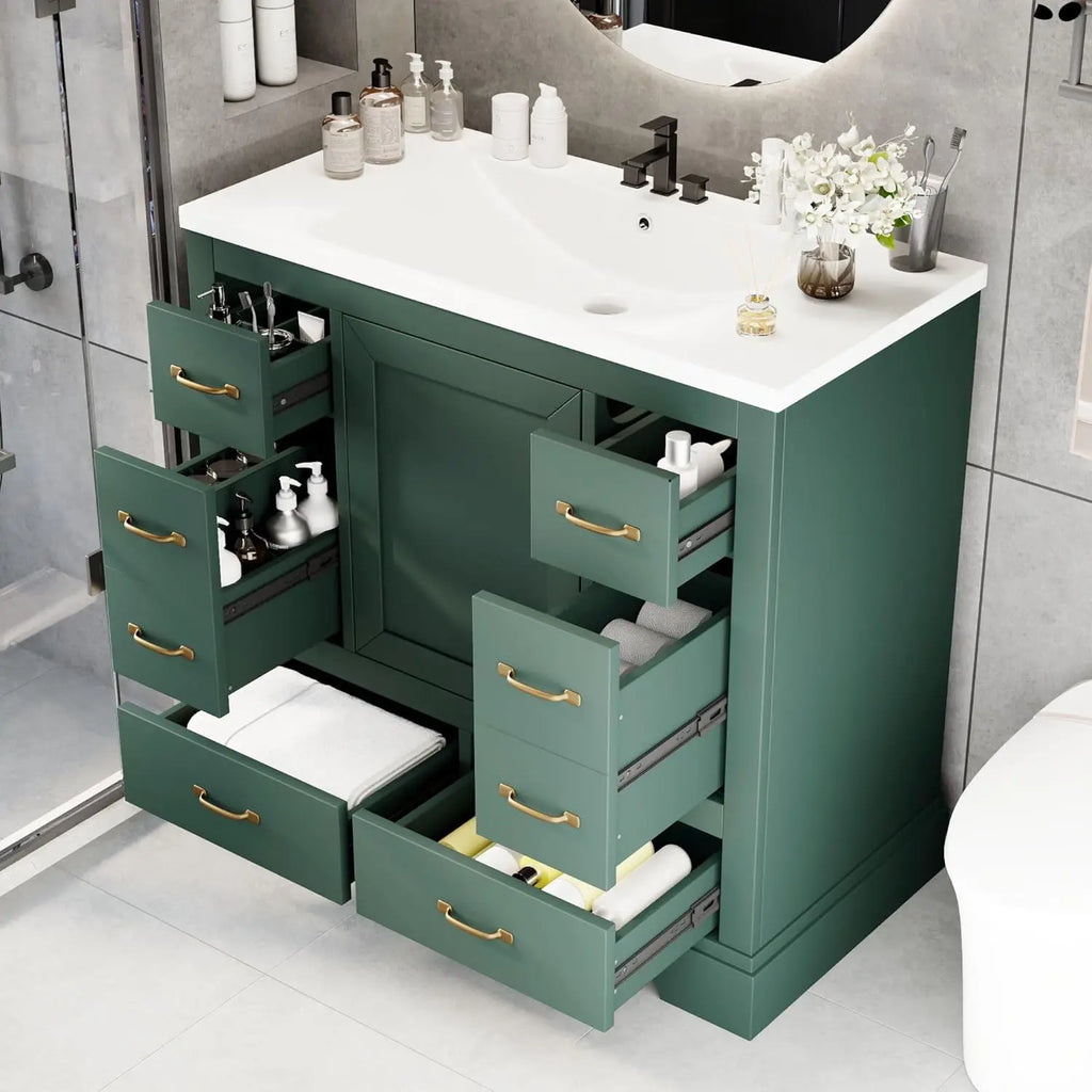 36" Vanity Bathroom Cabinet with Sink Top,