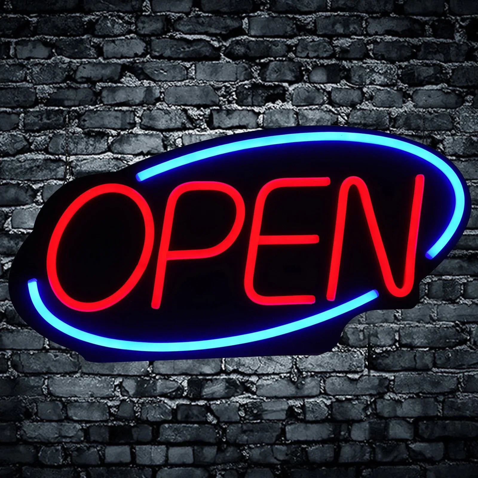"Open" Wall-Mounted Bar Light Sign,