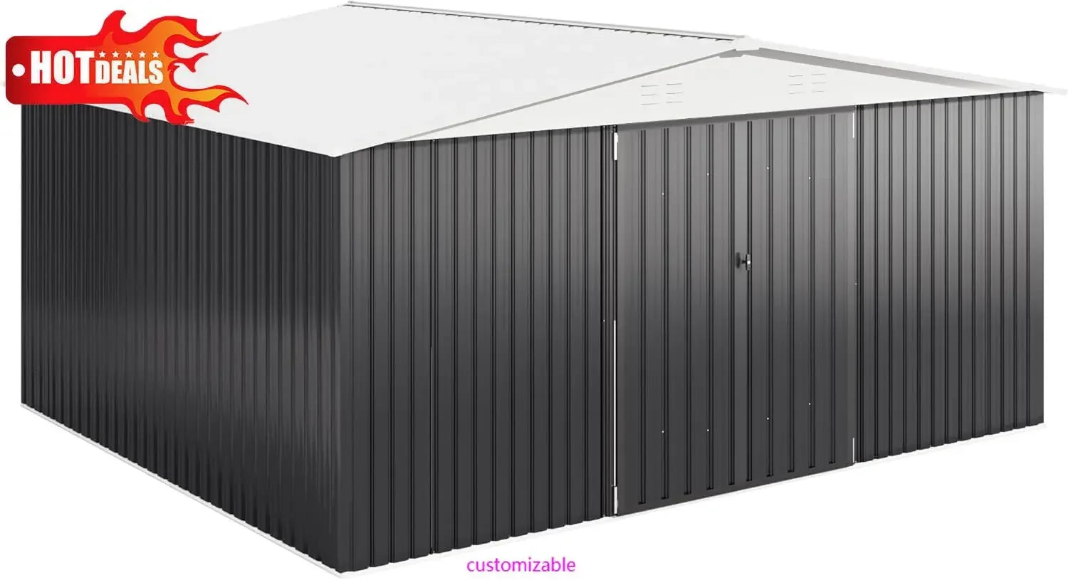 12x14 FT Outdoor Storage Shed, Garden Shed