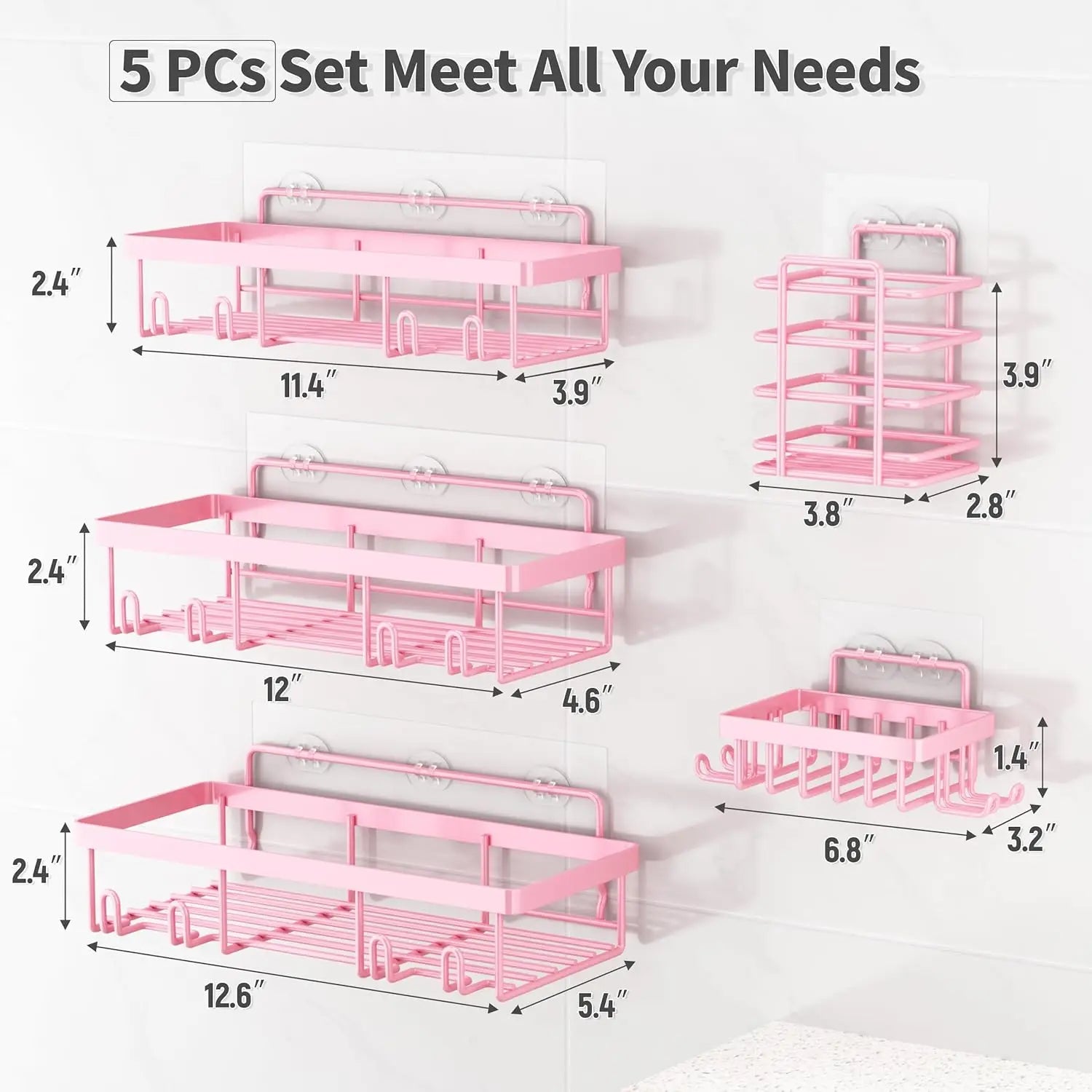 5-Pack Shower Caddy Organizer