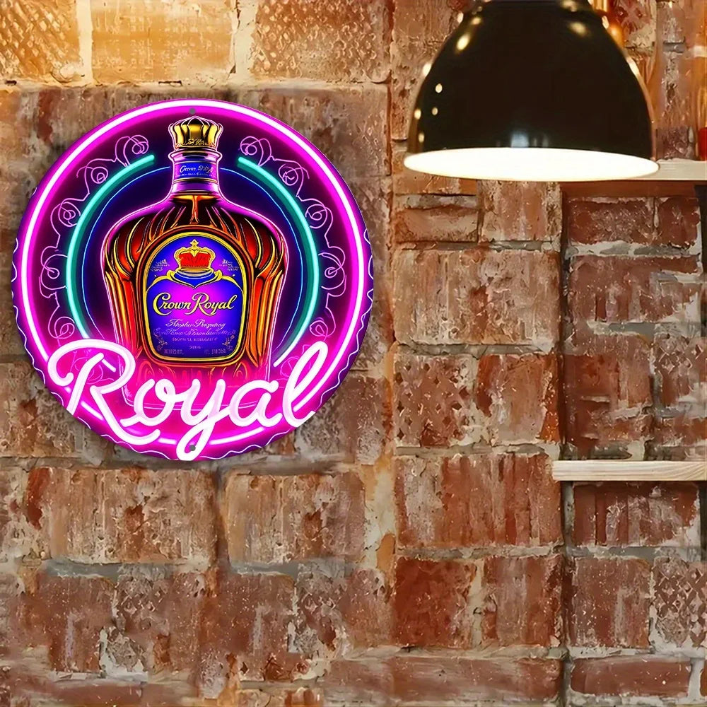 Crown Royal Neon Aluminum Wall Sculpture Sign