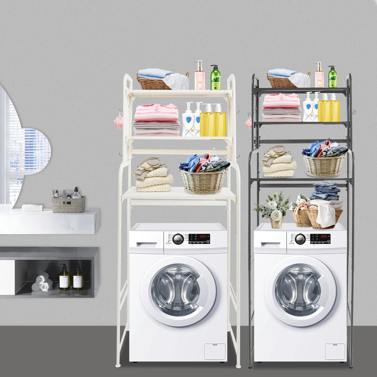 Adjustable Laundry Room Shelf Rust-Resistant