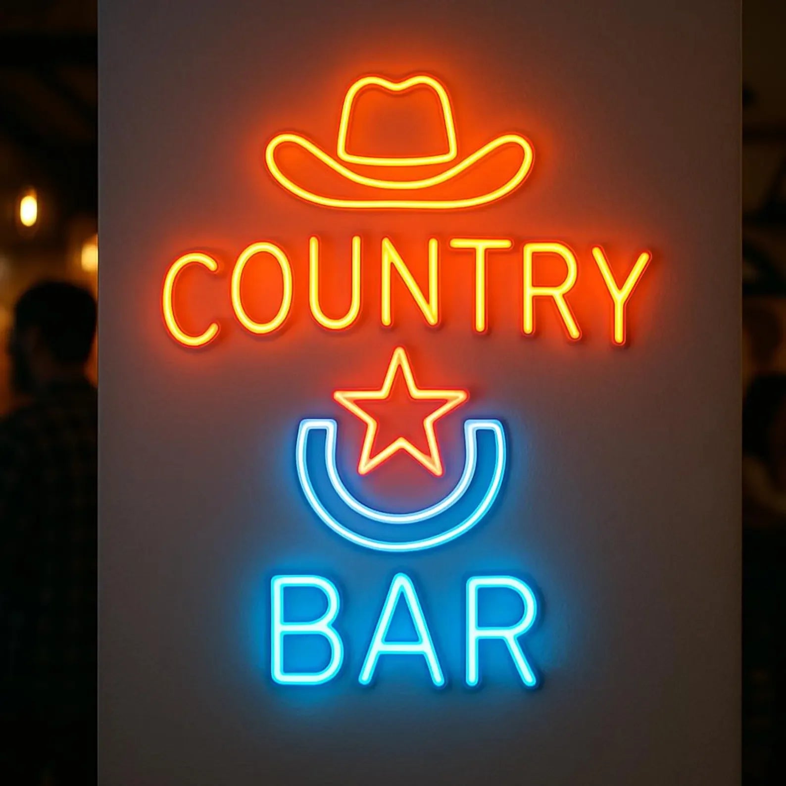 Country Bar Neon Sign,