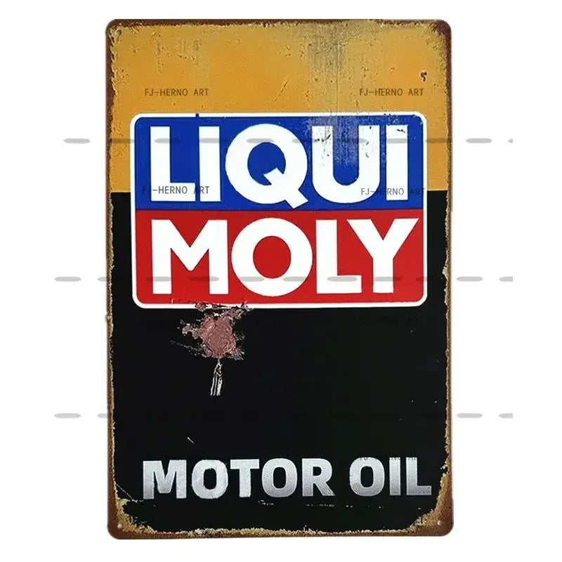 Vintage Motor Oil Gas Car Tin Sign
