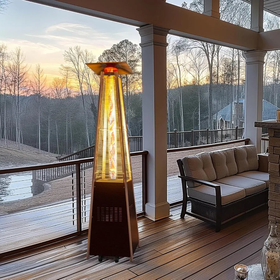 48000 BTU Flame Pyramid Pool Heater with Cover