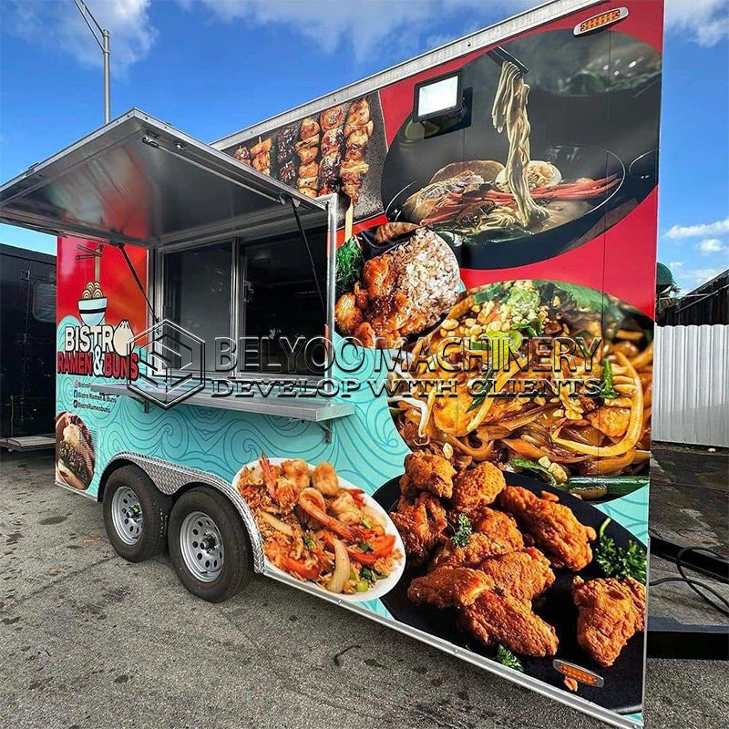 Food Truck Trailer Fully Equipped BBQ Food Trailer