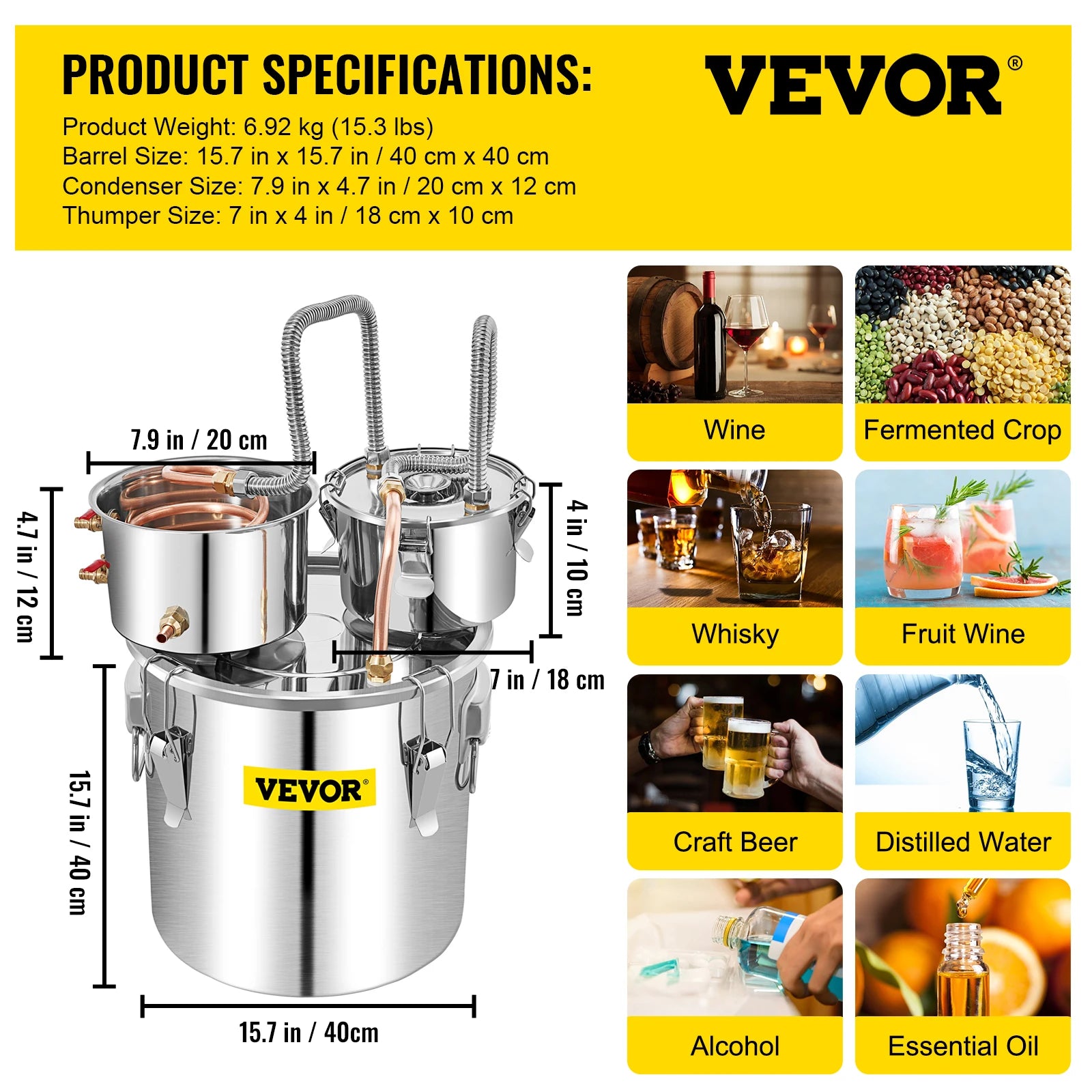 12L 20L 30L 50L Alcohol Brewing Distiller