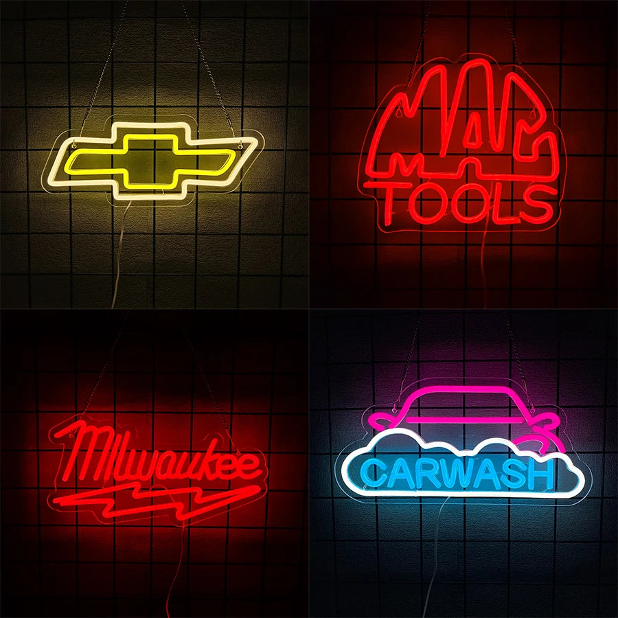 Led Neon Signs, Car Logo Personality Icons,