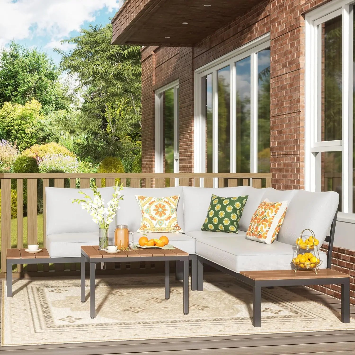 Patio Furniture Sets, L Shape Patio Sectional