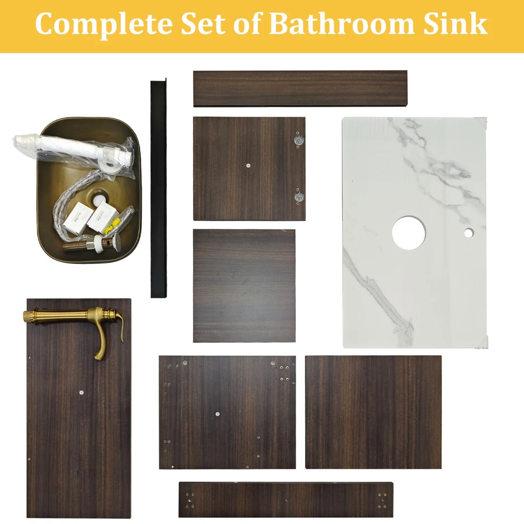 Floating Bathroom Vanity Sink Combo Wall Cabinet
