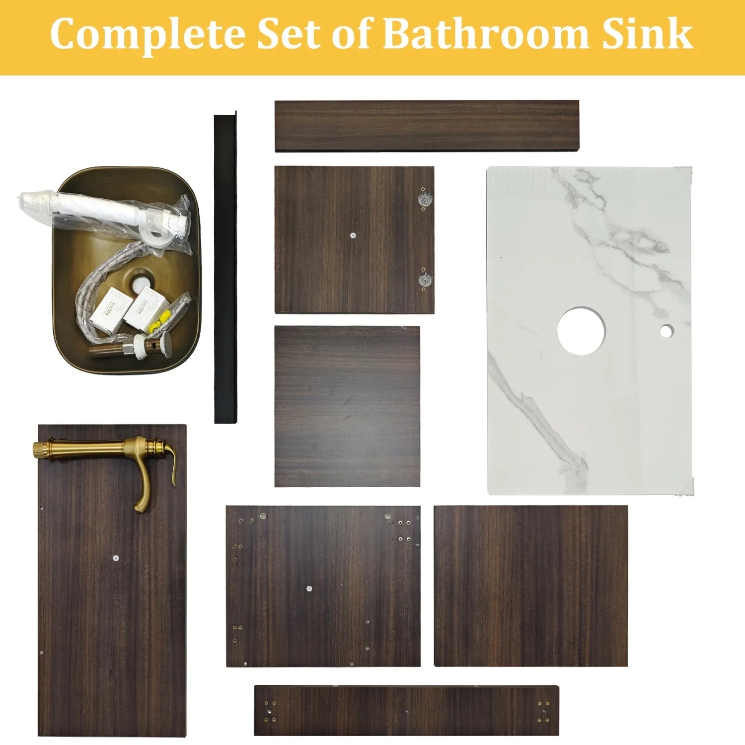 Floating Bathroom Vanity Sink Combo Wall Cabinet