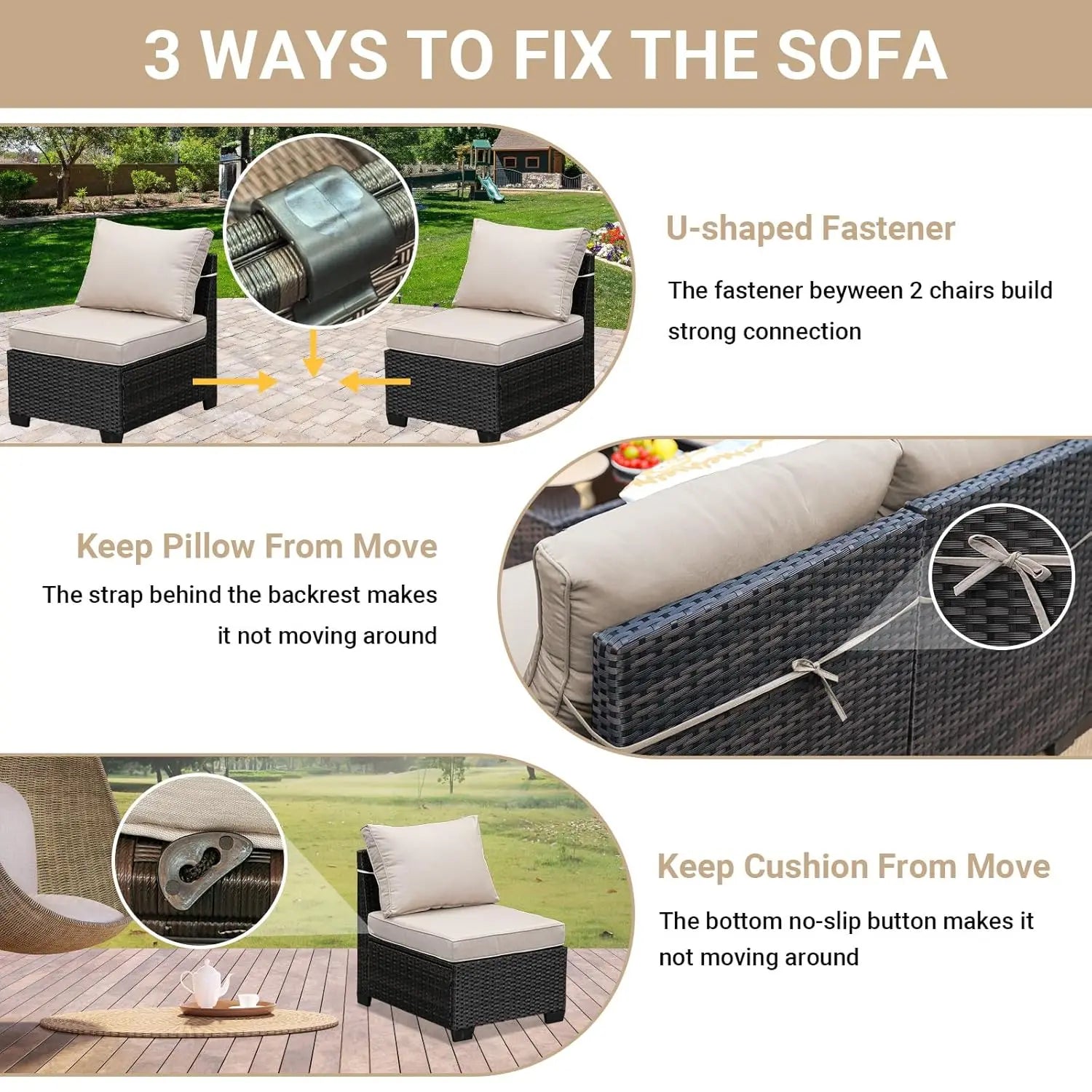 8-Piece Patio Furniture Set, All-Weather Outdoor