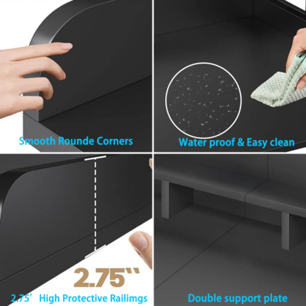 Washer Dryer Laundry Countertop With 2-Tier Storage Shelf