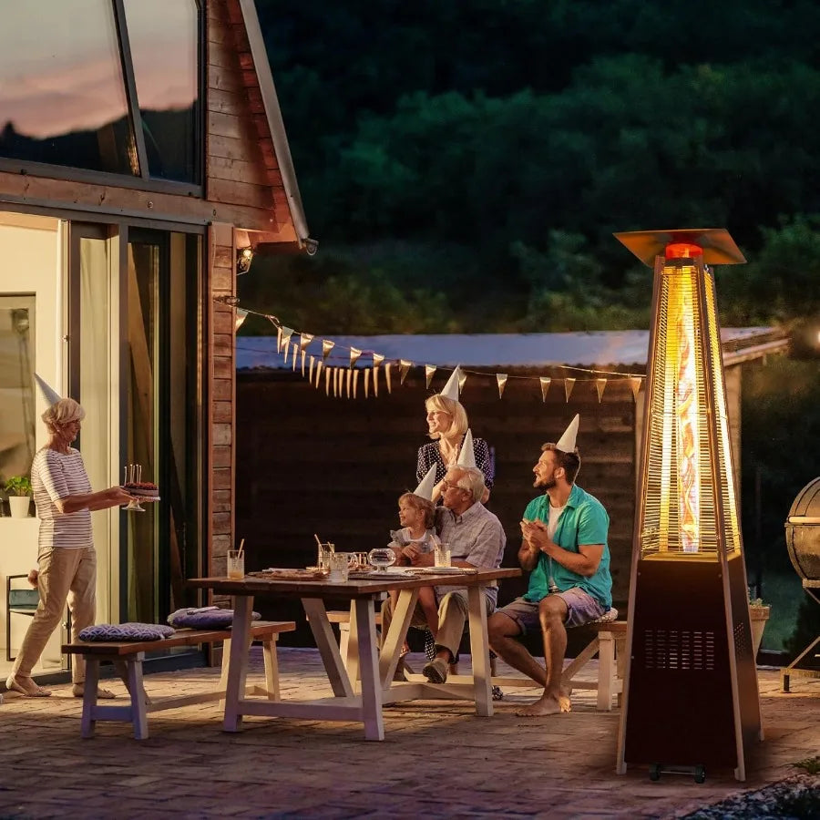 48000 BTU Flame Pyramid Pool Heater with Cover