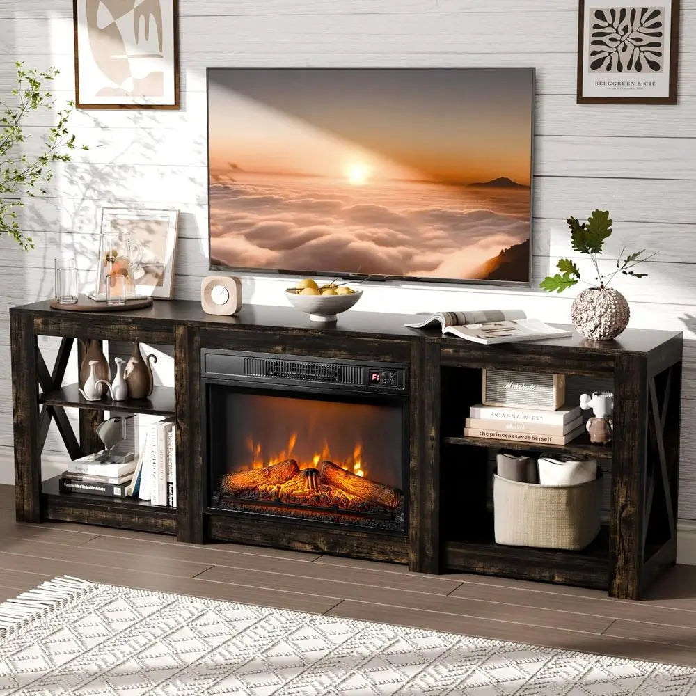 Fireplace TV Stand for up to 80 inch TVs,