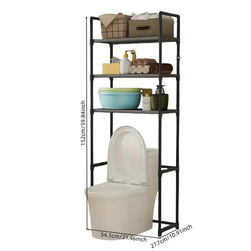 3-Tier Metal Bathroom Rack | Over Toilet Shelf