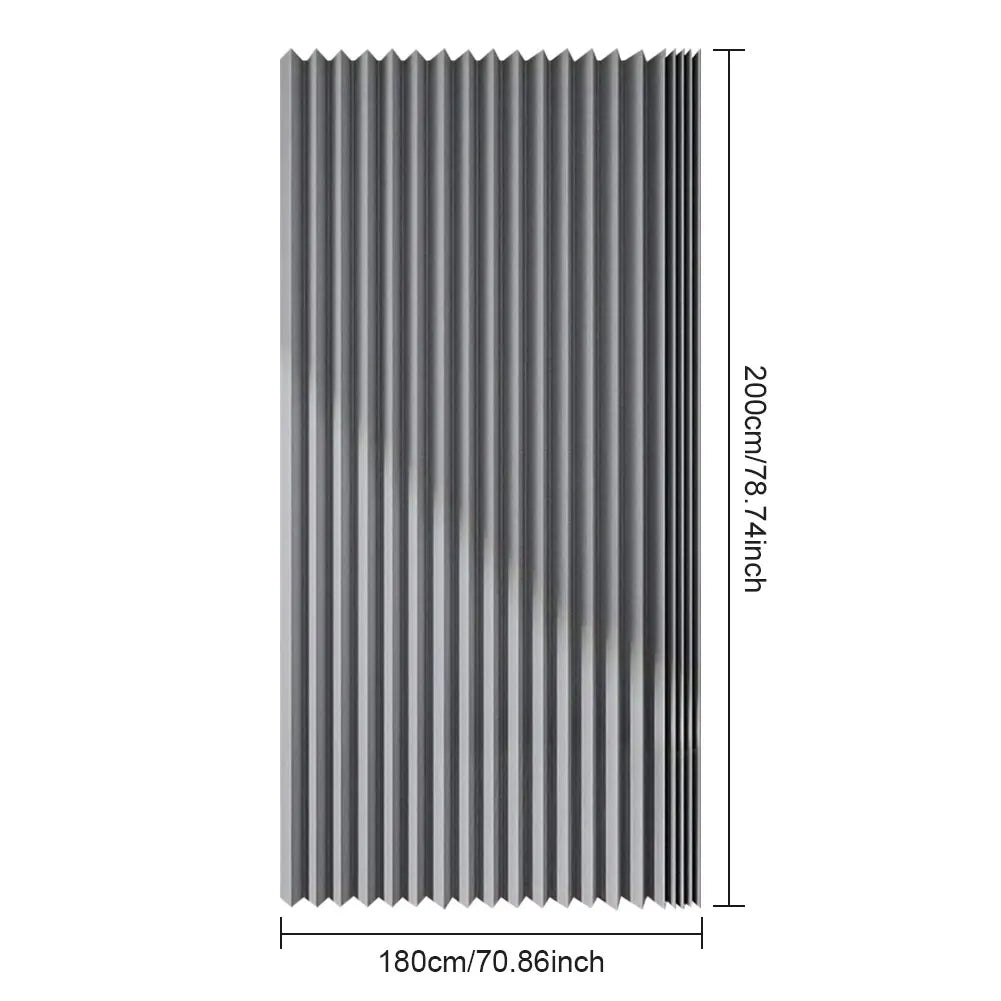 Foldable Magnetic Bath Curtain Waterproof Bathtub Curtain