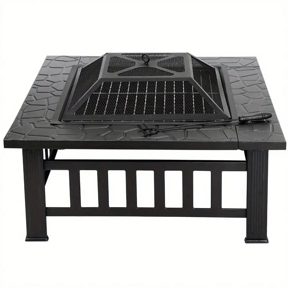 32" Metal Firepit Backyard Patio Garden