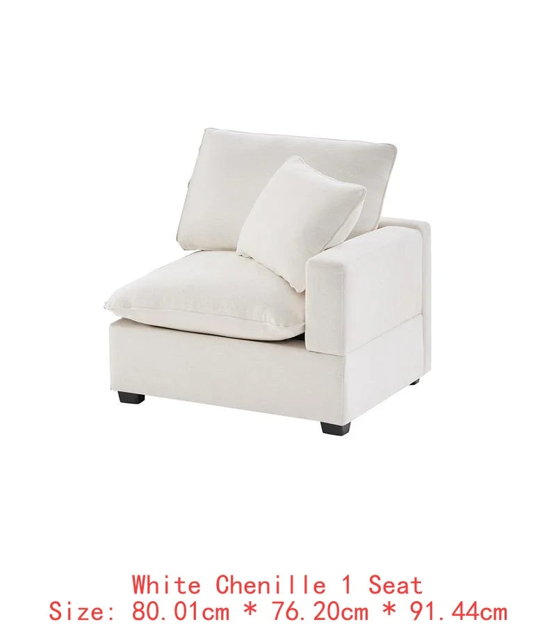 110in 7-Seat Modern U-Shape Modular Sofa Set,