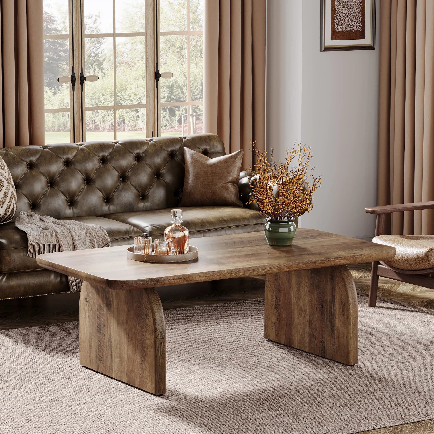 Farmhouse Rectangular Coffee Table,