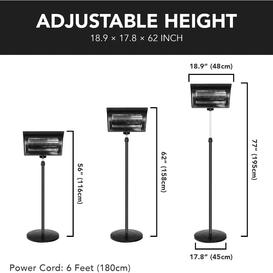 Standing Outdoor Patio Heater for Balcony Courtyard