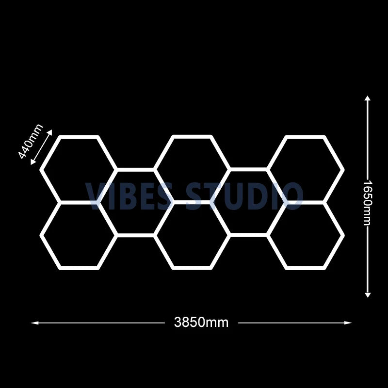 Garage Light 6500K Honeycomb Ceiling LED Tube Lighting