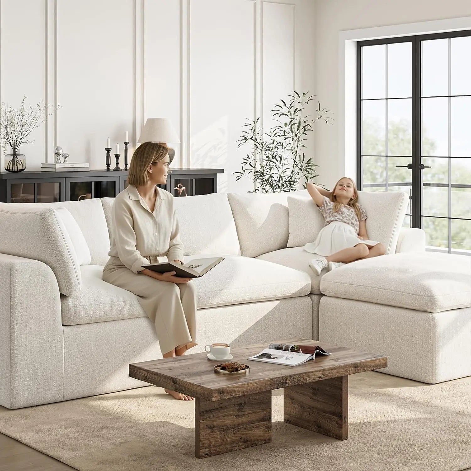 Cloud Sectional Couches for Living Room | 108 Inch L-Shaped