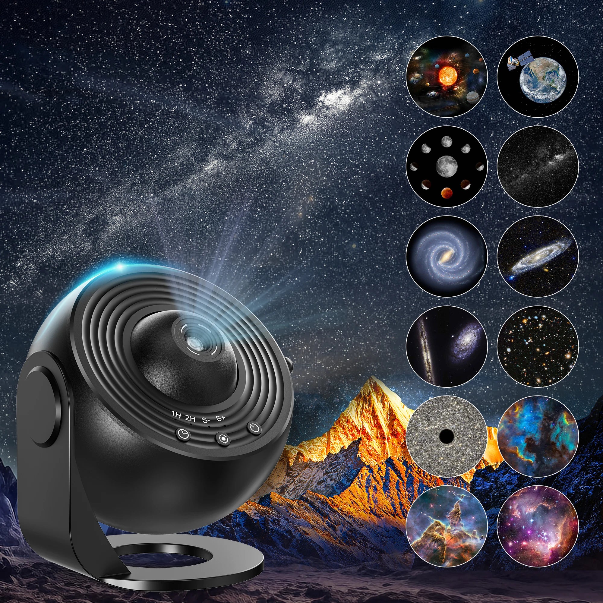 Star Projector,13 in 1 Planetarium Galaxy Projecto,360°Rotation,