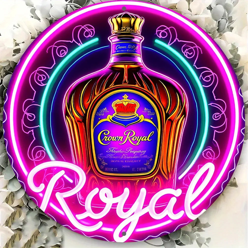 Crown Royal Neon Aluminum Wall Sculpture Sign