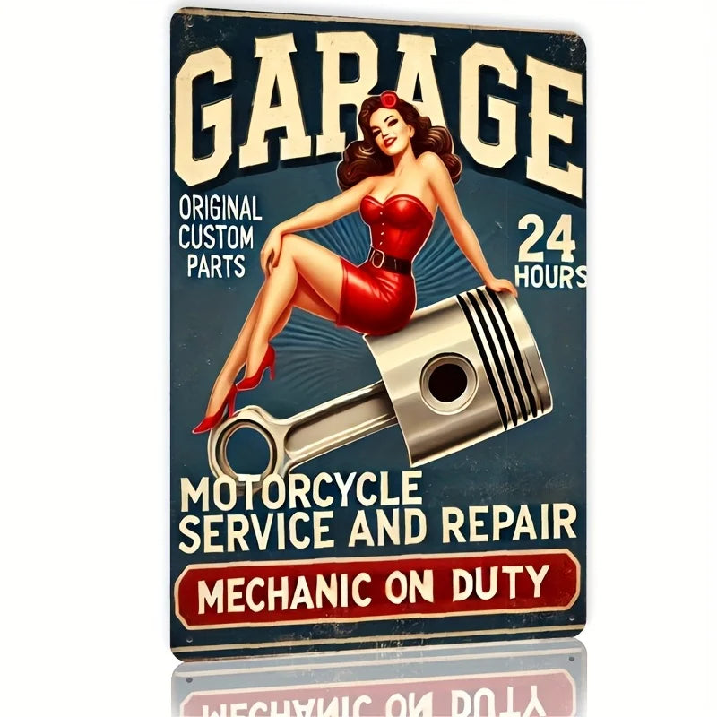 Garage Metal Sign - 24/7 Service & Repair,