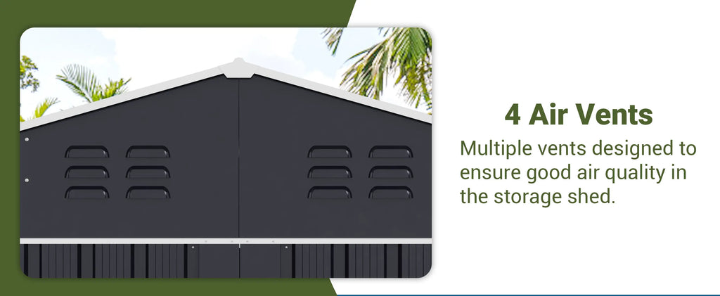 VIWAT 10x10~12x18FT Outdoor Metal Storage
