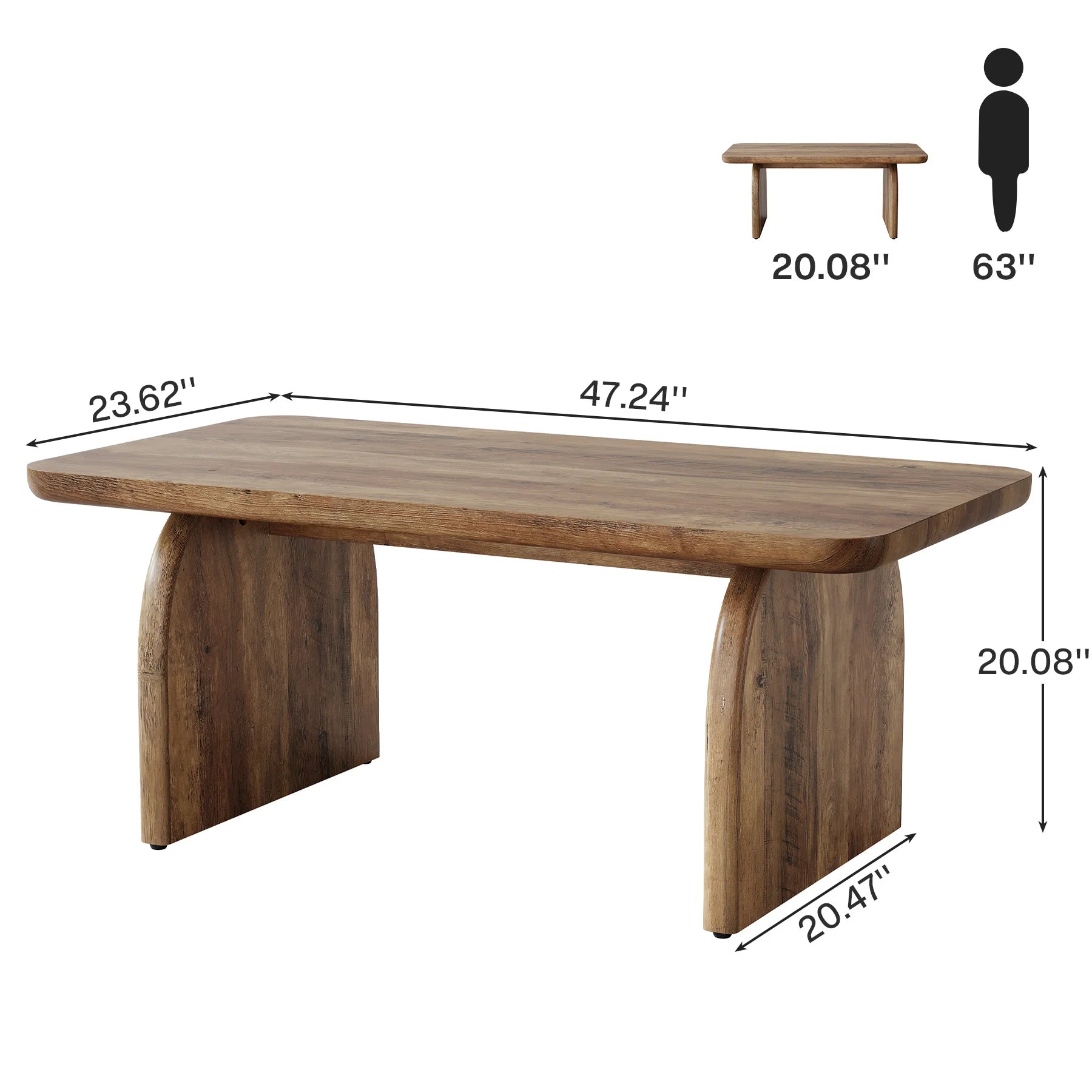 Farmhouse Rectangular Coffee Table,