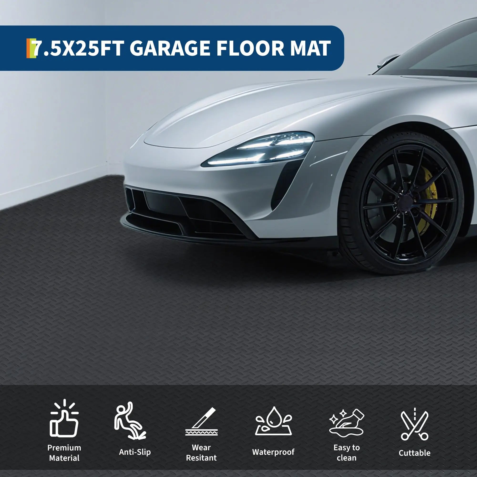 Garage Floor Mat, 2.8Mm Thickened Non-Slip