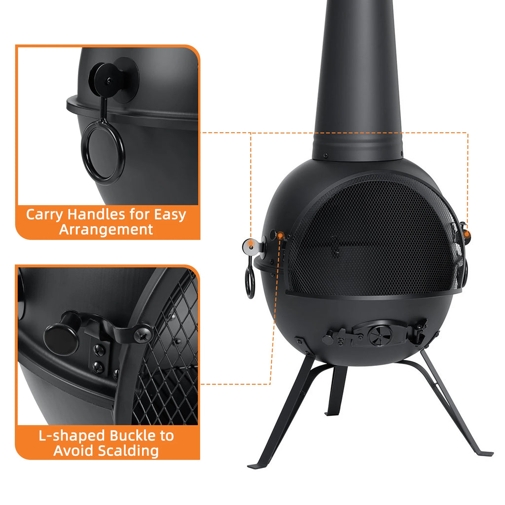 Fire Outdoor Chiminea Fireplace Deck or Patio