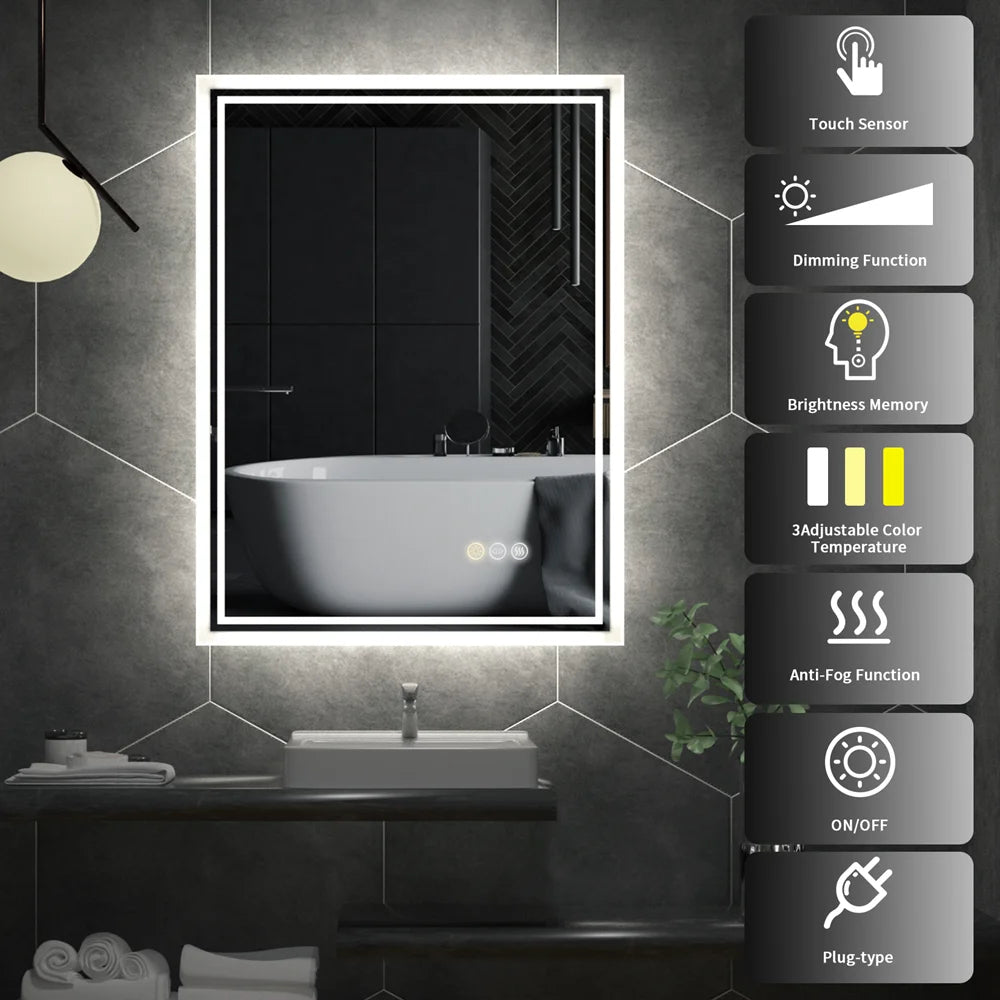 I Illuminate LED Backlight Bathroom Mirror